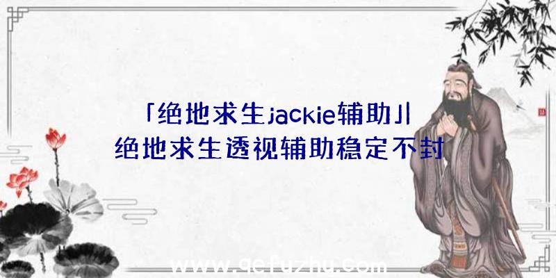 「绝地求生jackie辅助」|绝地求生透视辅助稳定不封